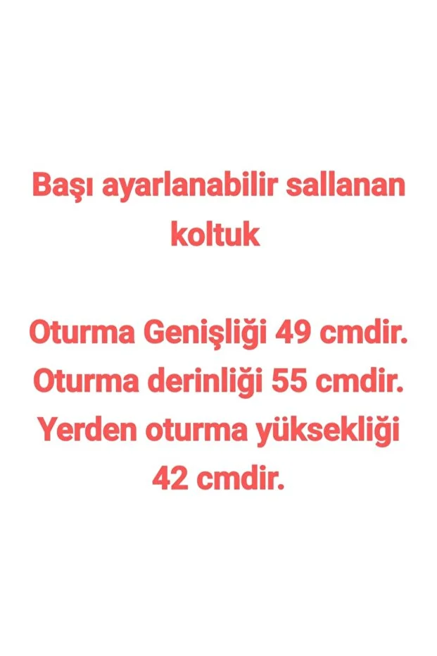 Başı ayarlanabilir sallanan koltuk, sallanan koltuk